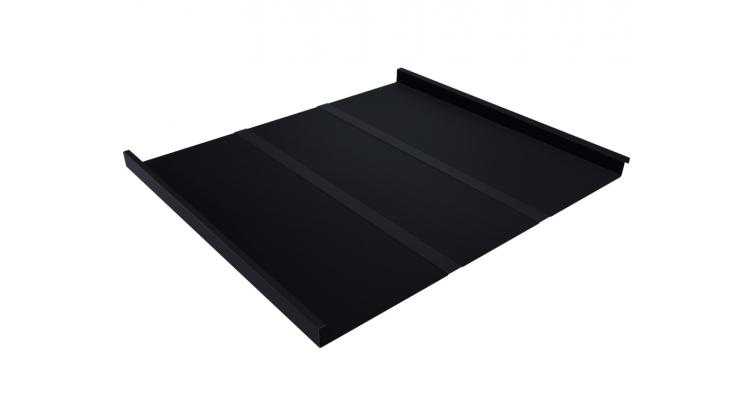 Фальцевая кровля Фальц двойной стоячий Line Grand Line 0,5 GreenCoat Pural BT, matt RR 33 Черный
