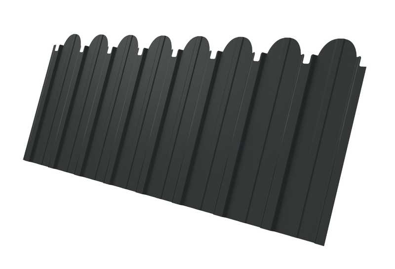 Профлист Grand Line фигурный C10A Rooftop Matte 0.5 мм RAL 7016 Антрацитово-Серый